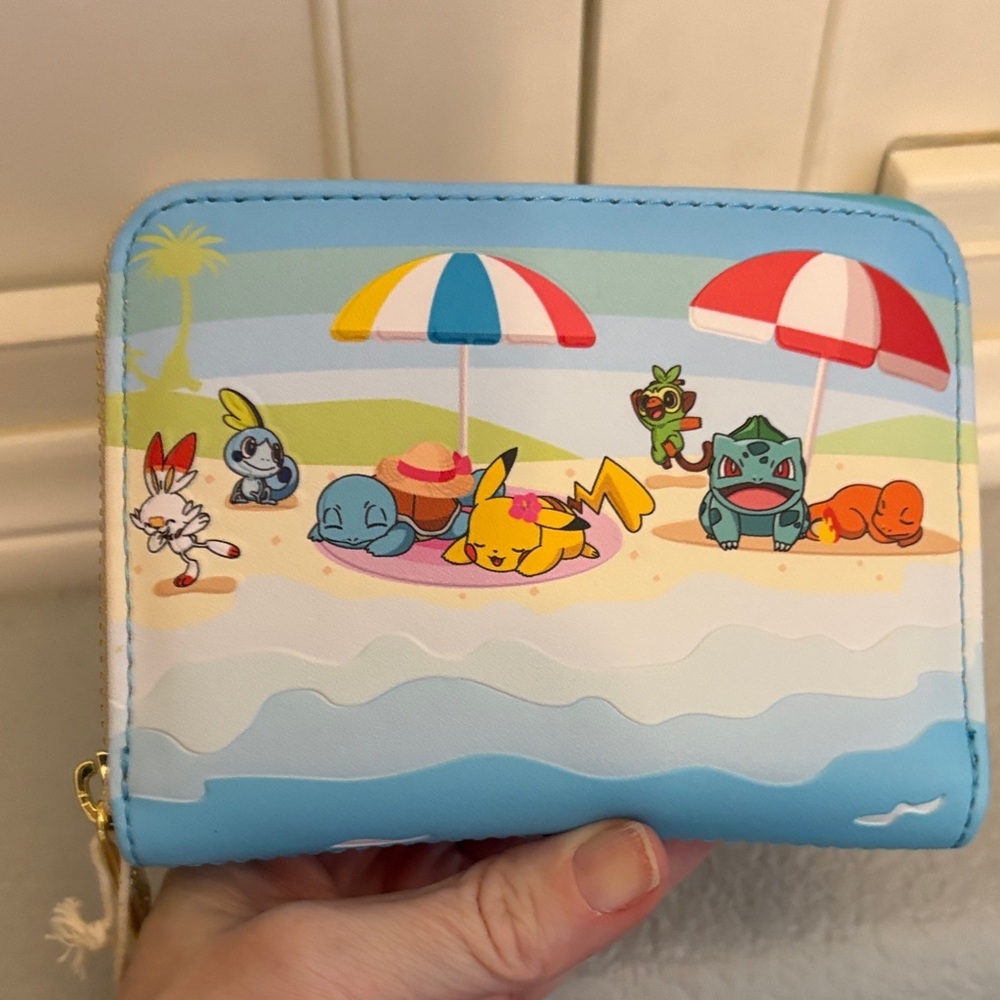 Loungefly Pokémon Beach Adventure Kids Backpack - Blue and White & Wallet - Picture 14 of 16